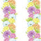 Delicate Flowers Stripe Fabric - ineedfabric.com