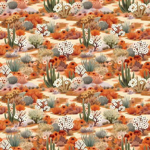 Desert Oasis Pattern 1 Fabric - ineedfabric.com