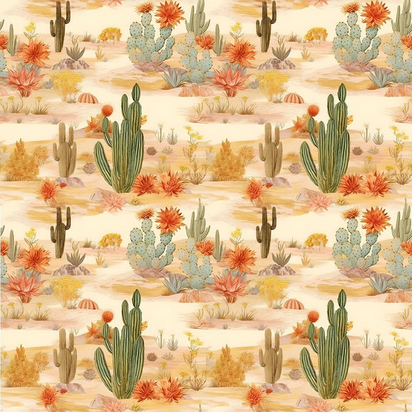 Desert Oasis Pattern 4 Fabric - ineedfabric.com
