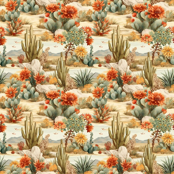 Desert Oasis Pattern 5 Fabric - ineedfabric.com