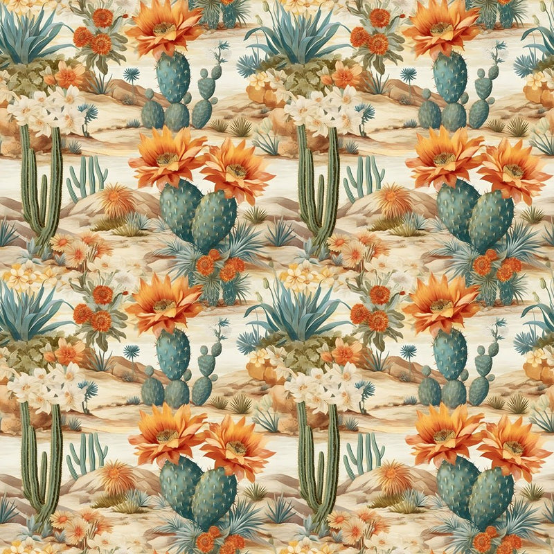 Desert Oasis Pattern 6 Fabric - ineedfabric.com