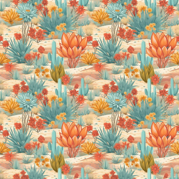 Desert Oasis Pattern 9 Fabric - ineedfabric.com