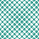 Diagonal Gingham Fabric - Atoll - ineedfabric.com