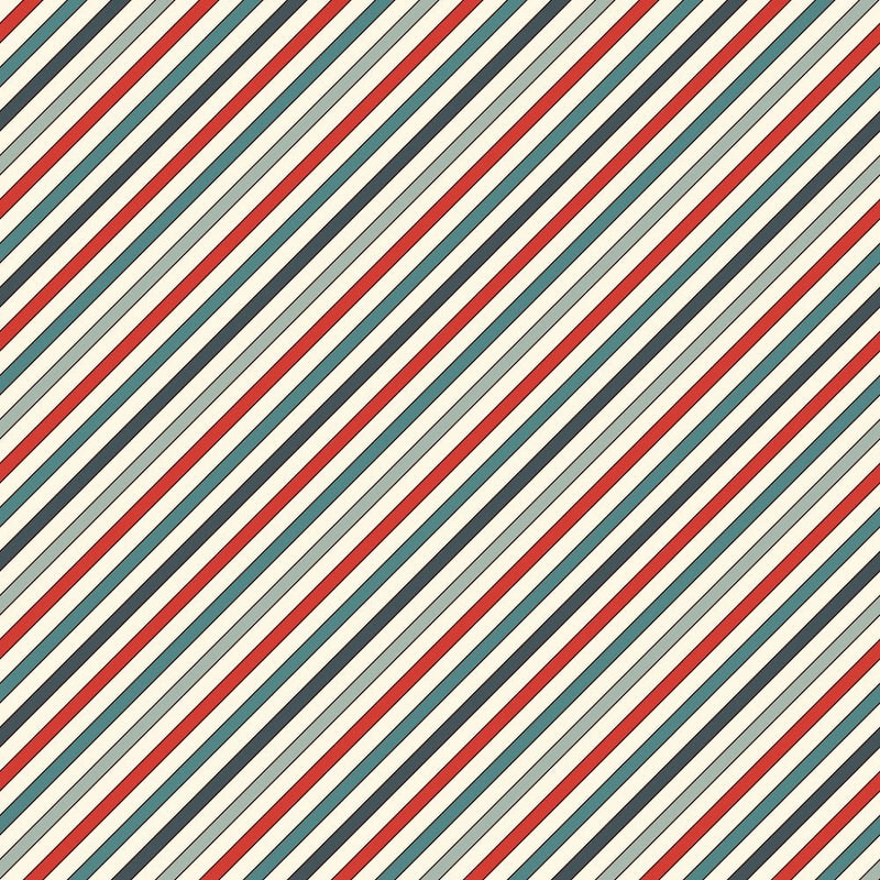 Diagonal Stripe Fabric - Dark Retro - ineedfabric.com