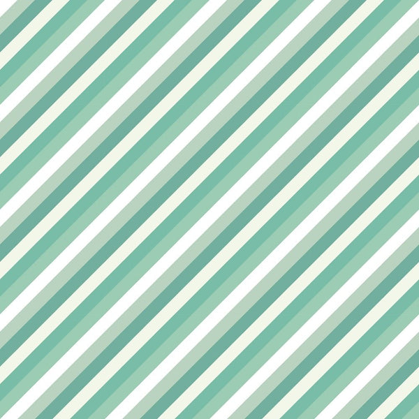Diagonal Stripe Fabric - Shades of Teal - ineedfabric.com