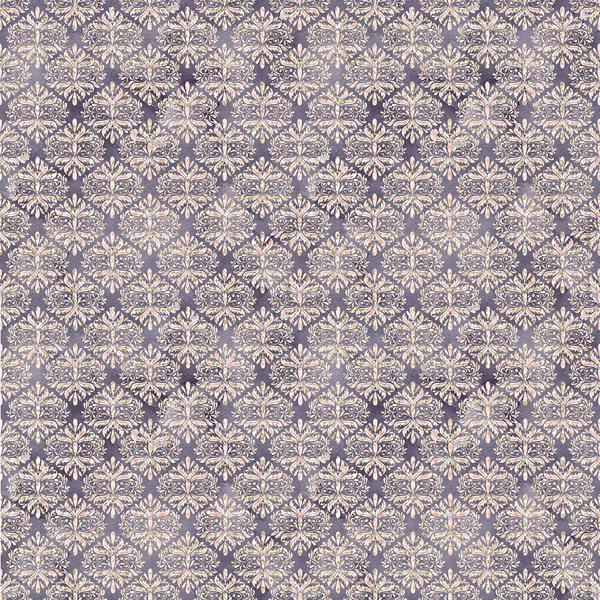 Diamond Peony Pattern Fabric - Purple - ineedfabric.com