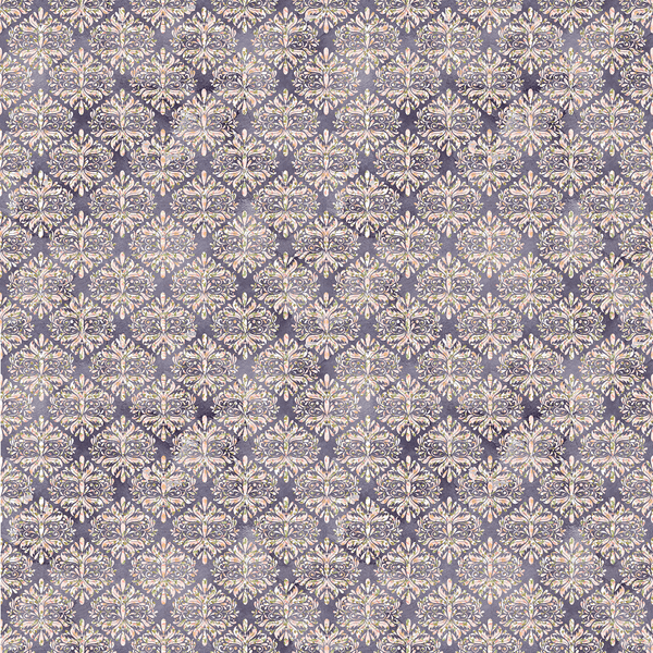 Diamond Peony Pattern Fabric - Purple - ineedfabric.com