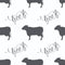 Digitally Printed Beef Script Fabric - ineedfabric.com