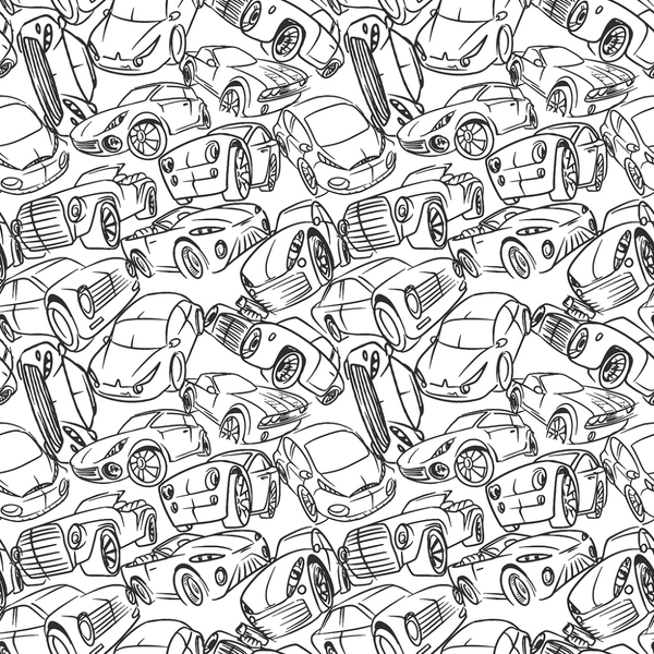 Digitally Printed Drawn Car Fabric - ineedfabric.com