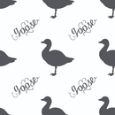 Digitally Printed Goose Script Fabric - ineedfabric.com