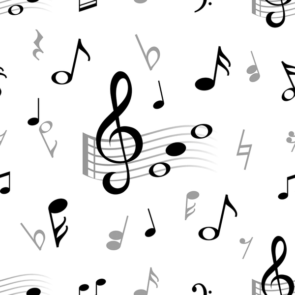 Digitally Printed Musical Symbols Fabric - ineedfabric.com