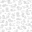Digitally Printed Playful Cats Fabric - ineedfabric.com
