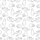 Digitally Printed Sleepy Cats Fabric - ineedfabric.com