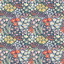 Ditsy Meadow Wildflowers Fabric - Blue - ineedfabric.com