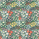 Ditsy Meadow Wildflowers Fabric - Green - ineedfabric.com