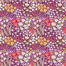 Ditsy Meadow Wildflowers Fabric - Purple - ineedfabric.com