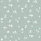 Ditsy White Flowers Fabric - Green - ineedfabric.com