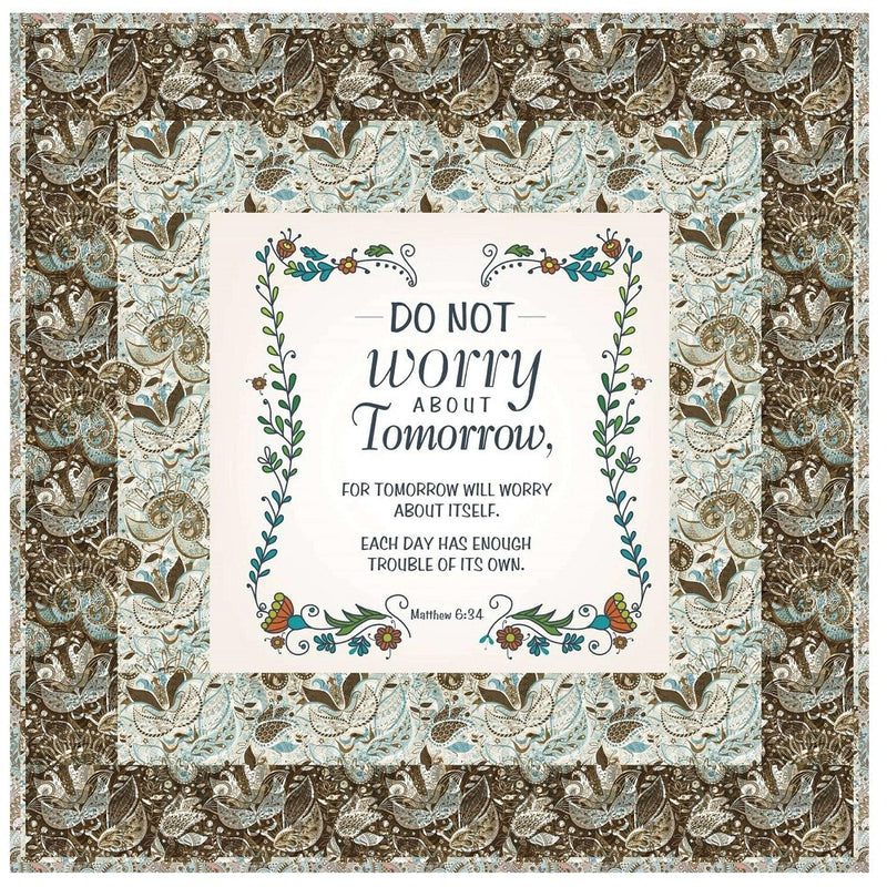 Do Not Worry Wall Hanging 42" x 42" - ineedfabric.com