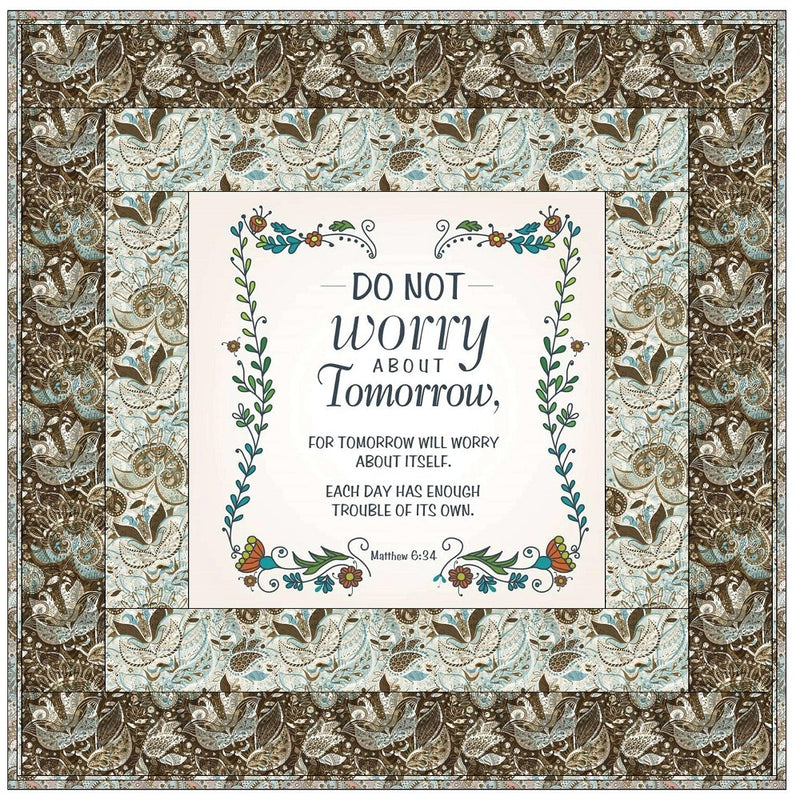 Do Not Worry Wall Hanging 42" x 42" - ineedfabric.com