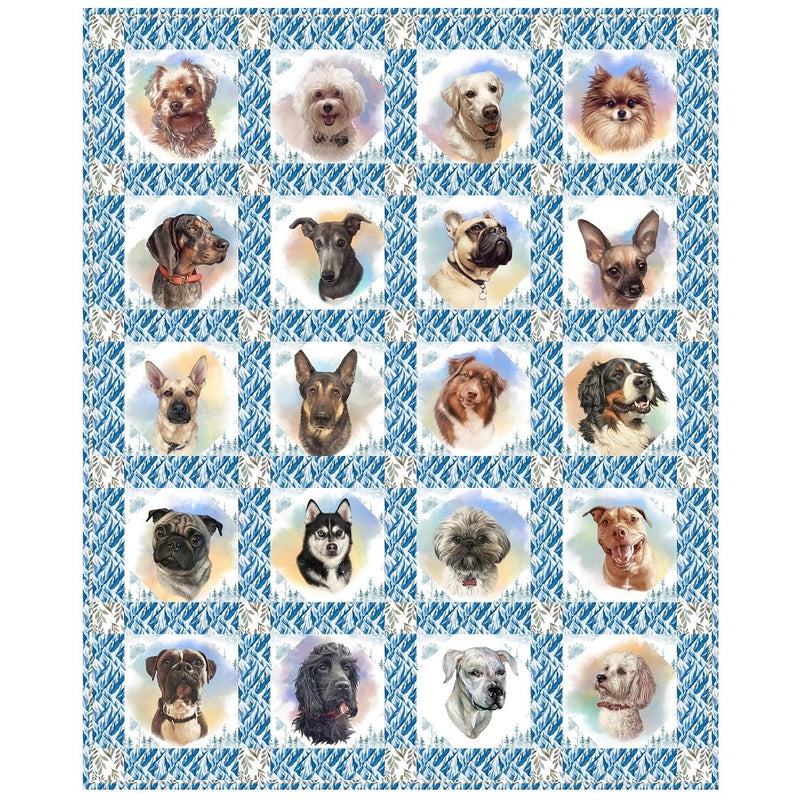 Dog Breeds Quilt Kit - 48" x 60" - ineedfabric.com