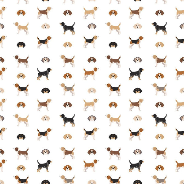 Dog Profiles Fabric - Multi - ineedfabric.com