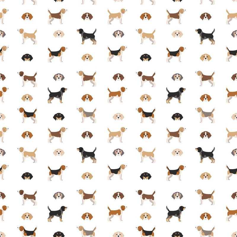 Dog Profiles Fabric - Multi - ineedfabric.com