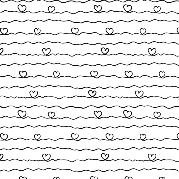 Doodle Hearts Fabric - ineedfabric.com