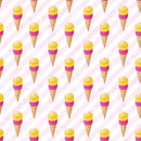 Double Cones with Sprinkles on Stripped Fabric - Pink - ineedfabric.com
