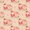 Double Cupcake on Honey Comb Fabric - Peach - ineedfabric.com