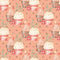 Double Cupcake on Triangle Fabric - Peach - ineedfabric.com