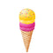 Double Ice Cream Cone with Sprinkles Fabric Panel - ineedfabric.com