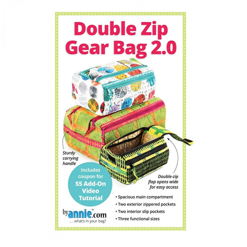 Double Zip Gear Bags 2.0 Pattern - ineedfabric.com