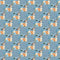 Dourado Adamascado Pumpkin & Birds Fabric - Blue - ineedfabric.com