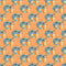 Dourado Adamascado Pumpkin & Birds Fabric - Orange - ineedfabric.com