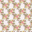 Dourado Adamascado Winter Poinsettia Fabric - Pink - ineedfabric.com