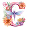 Dragonfly Flower ''C'' Fabric Panel - ineedfabric.com