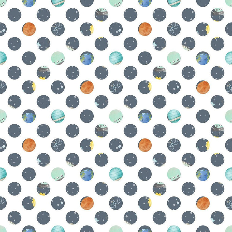 Dreams of Outerspace Dots Fabric - ineedfabric.com