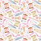 Dress Making Sewing Objects Fabric - Pink - ineedfabric.com
