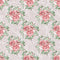 Dusty Rose Garden Floral Bouquets Fabric - Gray - ineedfabric.com