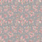 Dusty Rose Garden Leaves Fabric - Gray - ineedfabric.com