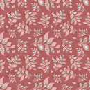 Dusty Rose Garden Leaves Fabric - Pink - ineedfabric.com