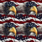 Eagles Over Flag Pattern 2 Fabric - ineedfabric.com