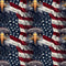 Eagles Over Flag Pattern 3 Fabric - ineedfabric.com