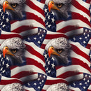 Eagles Over Flag Pattern 4 Fabric - ineedfabric.com