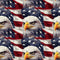 Eagles Over Flag Pattern 5 Fabric - ineedfabric.com