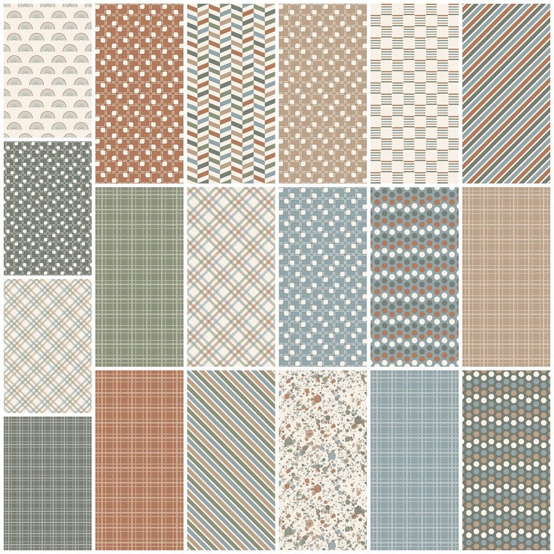 Earthy Tones Fat Quarter Bundle - 19 Pieces - ineedfabric.com