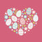 Easter Egg Heart Fabric Panel - ineedfabric.com