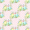 Easter Eggs on Floral Fabric - Pink - ineedfabric.com