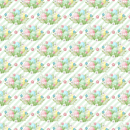 Easter Eggs on Horizontal Striped Fabric - Green - ineedfabric.com