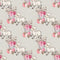 Easter Flowers & Lamb on Polka Dots Fabric - Light Gray - ineedfabric.com